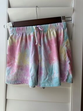 Kids Pastel Tie-Dye Casual Shorts — Pastel Multi